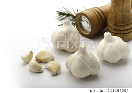 にんにく　白背景 111497393
