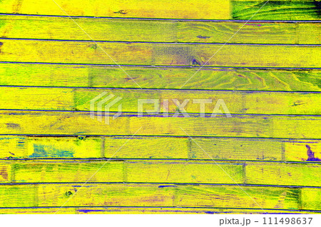 Fragment of a strong wooden fence. Horizontal boards are tightly nailed . Changed color scheme Fragment of a strong wooden fence. Horizontal boards are tightly nailed . Changed color scheme 111498637