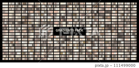 Silver glossy gradient, metal foil texture. Color swatch set. Collection of high quality gradients. Shiny metallic background. Design element. Vector illustration Silver glossy gradient, metal foil texture. Color swatch set. Collection of high quality gradients. Shiny metallic background. Design element. Vector illustration 111499000