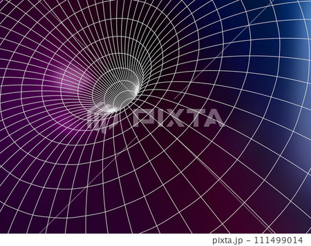 3d black hole or color wireframe wormhole. Futuristic neon laser grid tunnel, funnel or portal on dark background. Abstract geometric mesh, graphic illusion of line warp. Hyperspace. 3D illustration 3d black hole or color wireframe wormhole. Futuristic neon laser grid tunnel, funnel or portal on dark background. Abstract geometric mesh, graphic illusion of line warp. Hyperspace. 3D illustration 111499014