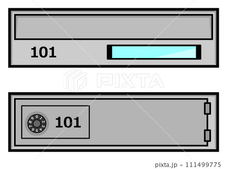 マンション用の設備で手紙や郵便物を受け取るポストのイラスト マンション用の設備で手紙や郵便物を受け取るポストのイラスト 111499775
