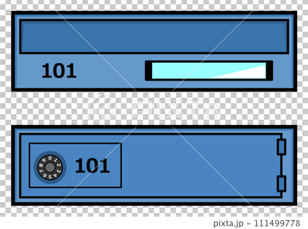 マンション用の設備で手紙や郵便物を受け取るポストのイラスト 111499778