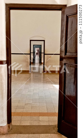 View of the architecture and interior of the Lawang Sewu building, Semarang. 111500273