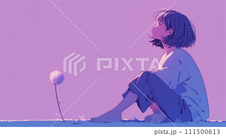 一輪の花に願いを込めて（AI生成画像） 111500613