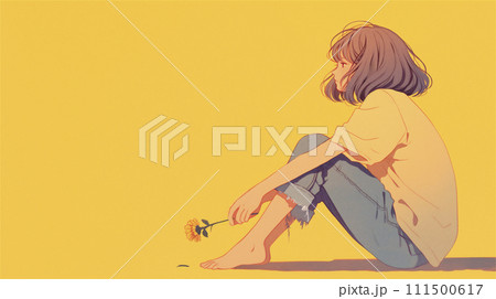 一輪の花に願いを込めて（AI生成画像） 111500617