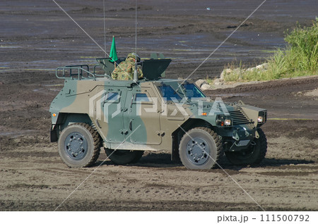 訓練展示に参加する陸上自衛隊の軽装甲機動車 訓練展示に参加する陸上自衛隊の軽装甲機動車 111500792
