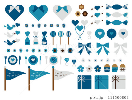 お菓子などのホワイトデーセット素材 お菓子などのホワイトデーセット素材 111500802