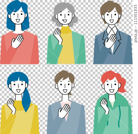 Smile woman upper body set Smile woman upper body set 111501835