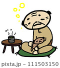 うたた寝する老人 111503150