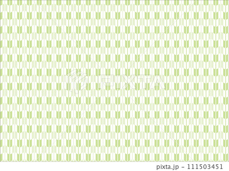 日本の伝統紋様 矢絣のシームレスパターン 緑 111503451