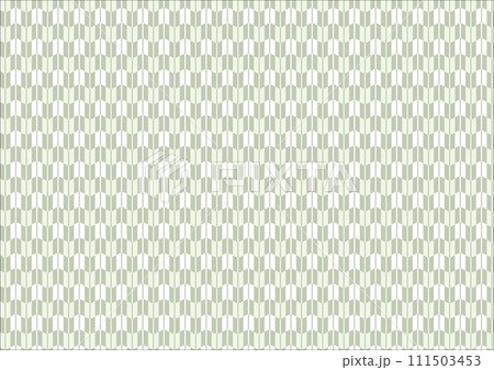日本の伝統紋様 矢絣のシームレスパターン 緑 111503453
