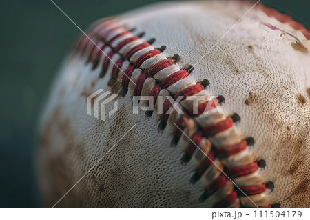 泥のついた野球ボール 111504179