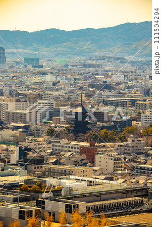 【京都風景】京都タワーからの全方位の絶景 111504294