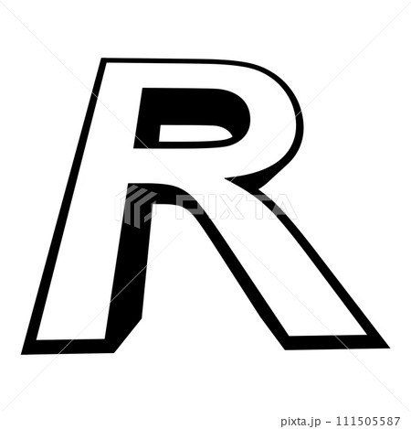 Logo letter r tall slender font letter r perspective height Logo letter r tall slender font letter r perspective height 111505587