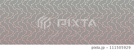 Abstract Pink and Blue Waves, Asian Seamless Patterns, Traditional Rounded Background in Festive Vector Design 111505929
