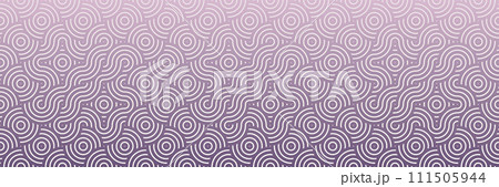 Futuristic Purple Illusion Mandala, Vibrant Asian Seamless Pattern for Retro Fabric and Backgrounds 111505944