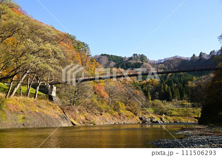 湯田温泉峡　オロセのつり橋 111506293