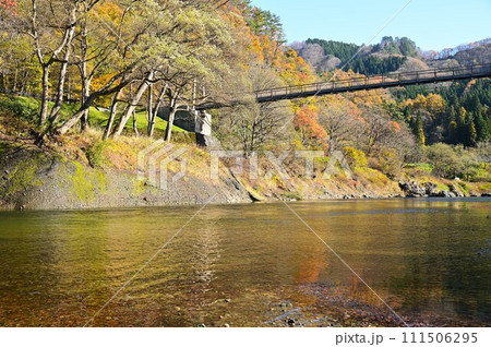 湯田温泉峡　オロセのつり橋 111506295