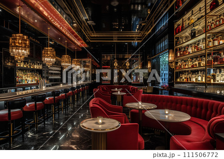 高級クラブの店内　AI生成 111506772