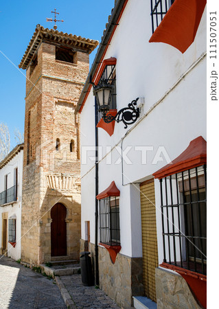 City streets of ronda, Andalusia in Spain. Beautiful white city. 111507051
