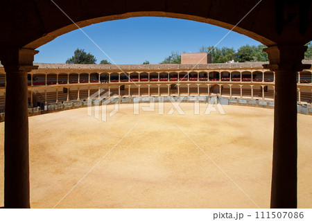 Plaza de Toros, Bullring in Ronda, opened in 1785, one of the oldest and most famous bullfighting arena in Spain. Andalucia. 111507086
