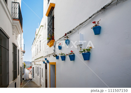 Streets of Arcos de la frontera, pueblos blancos region, Andalusia, Spain, Europe 111507150