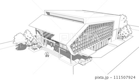 3D illustration of building project 3D illustration of building project 111507924
