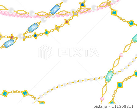華やかなジュエリーのフレーム 111508811