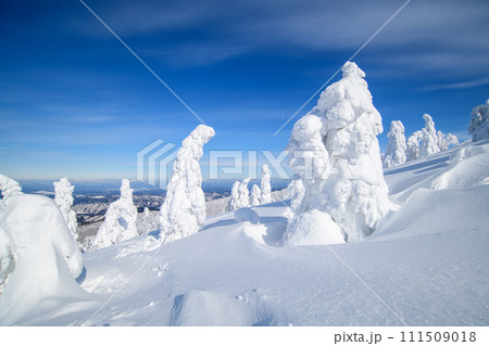 冬の森吉山　樹氷平の絶景　秋田県 111509018