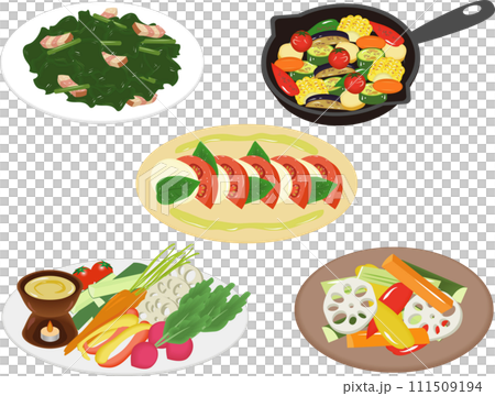 Western-style vegetable dish set 111509194