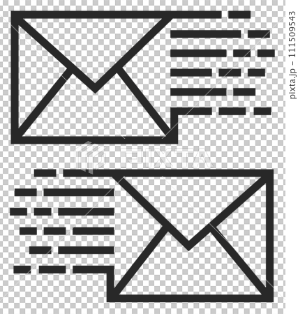 電子メールを送受信するアイコンのイラスト 111509543