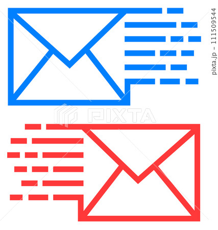 電子メールを送受信するアイコンのイラスト 111509544