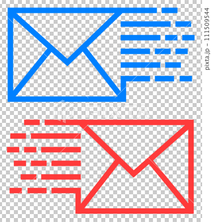 電子メールを送受信するアイコンのイラスト 111509544
