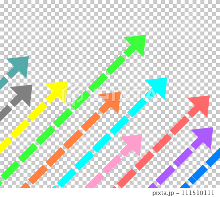 向右上方延伸的遞增箭頭的插圖 111510111