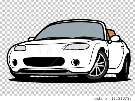 國內開放運動白車插畫 國內開放運動白車插畫 111510753
