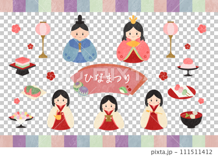 水彩風格 Hinamatsuri 插圖集 111511412