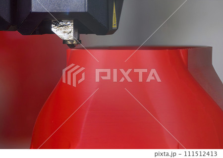 Close up scene the additive manufacturing by 3D printer machine. 111512413