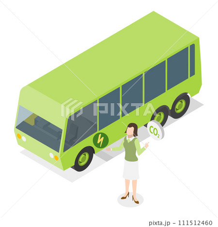 3D Isometric Flat Vector Illustration of Sustainable Transport. Item 2 3D Isometric Flat Vector Illustration of Sustainable Transport. Item 2 111512460