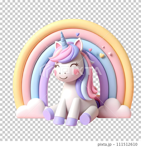 Unicorn with rainbow 111512610