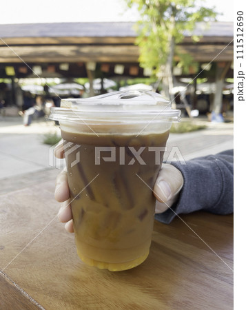 Iced americano black coffee mix of orange juice Iced americano black coffee mix of orange juice 111512690