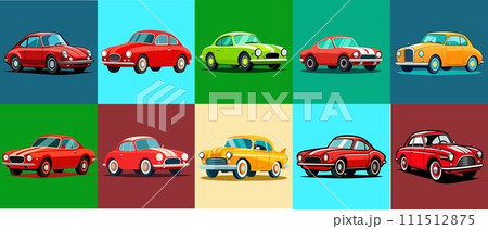 classic car vector isolated white background classic car vector isolated white background 111512875
