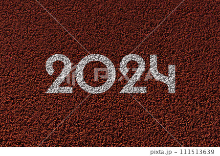 red running track, symbolizing summer sports games red running track, symbolizing summer sports games 111513639