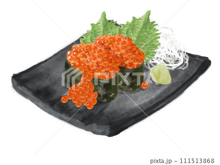 水彩の寿司_いくら02_5 111513868