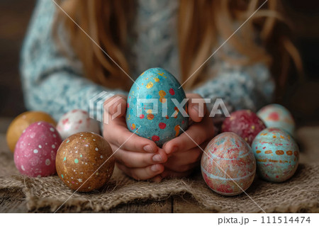 The Warmth of Easter, Carefully Held Eggs Invite a Celebration of Color and Creativity 111514474