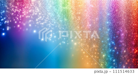 虹色のキラキラした壁紙背景 111514633