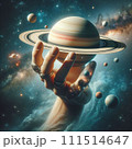 太陽に照らされる宇宙の惑星 111514647