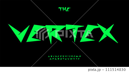 Angular vertex alphabet, spiky sans serif...のイラスト素材 [111514830] - PIXTA