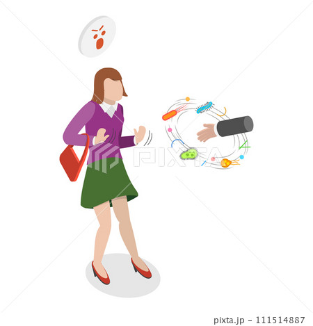 3D Isometric Flat Vector Illustration of Sychology or Psychiatric Poblem. Item 1 3D Isometric Flat Vector Illustration of Sychology or Psychiatric Poblem. Item 1 111514887