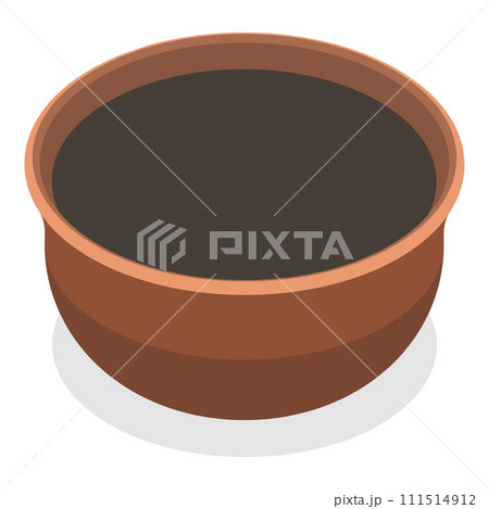 3D Isometric Flat Vector Set of Plants In Pots. Item 7 111514912