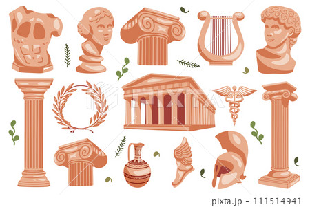 Antique set with elements from Ancient Greece 111514941